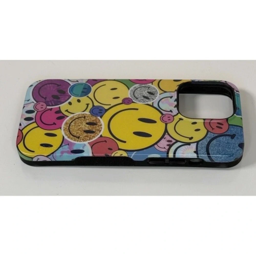 Casely iPhone 13 Pro Case Happy Faces Multi Color Smiley Face MagSafe Bold 81-04